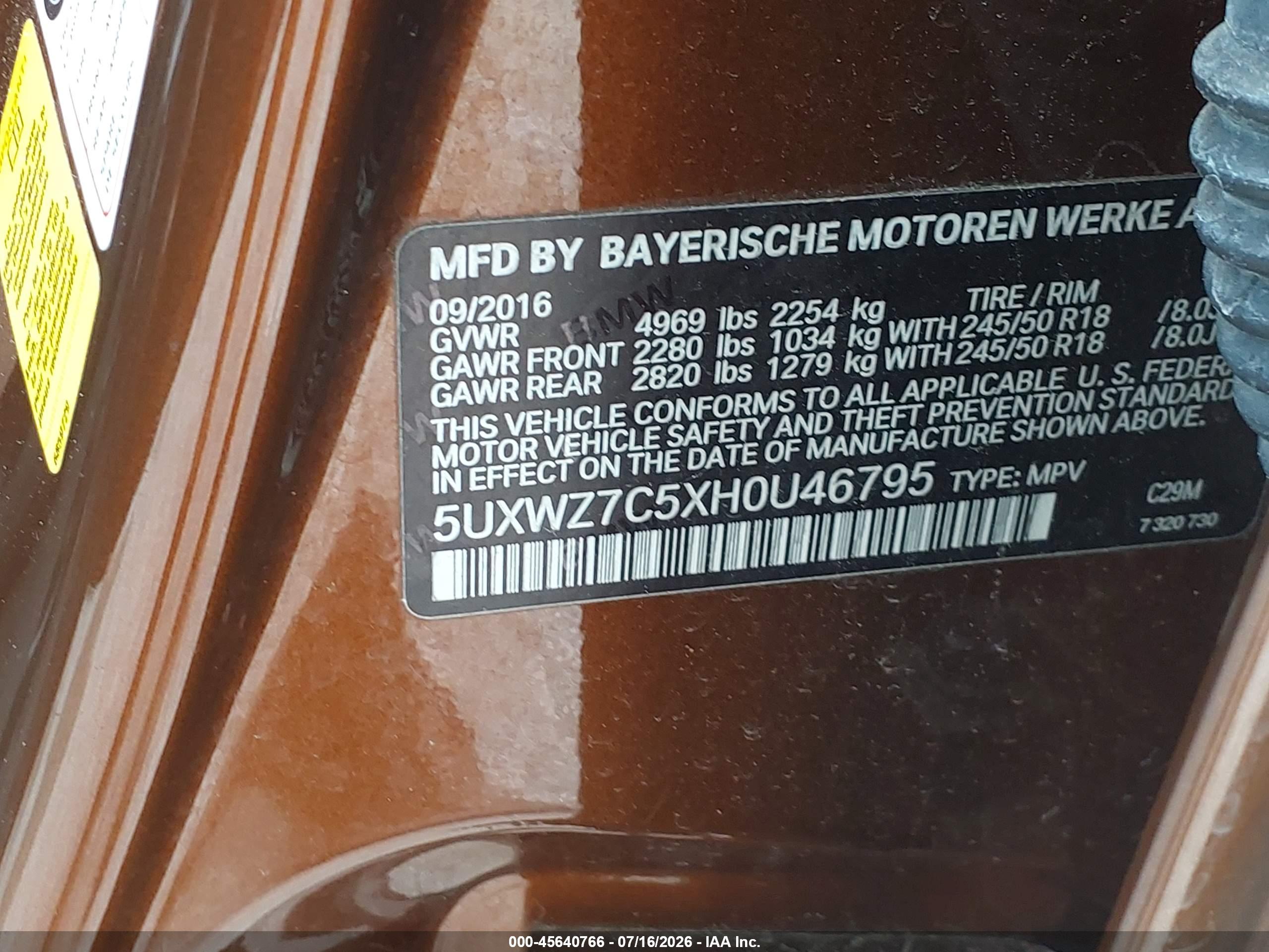 2017 BMW X3 SDRIVE28I