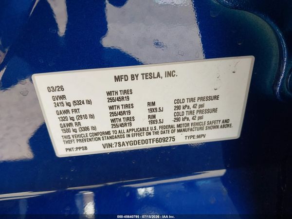 2026 TESLA MODEL Y