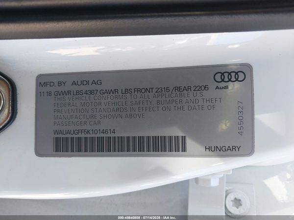 2019 AUDI A3