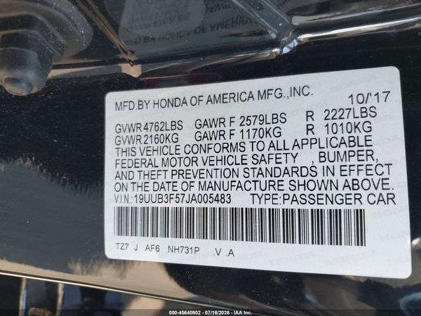 2018 ACURA TLX TECH PKG
