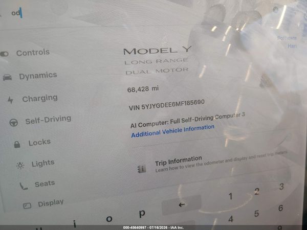 2021 TESLA MODEL Y