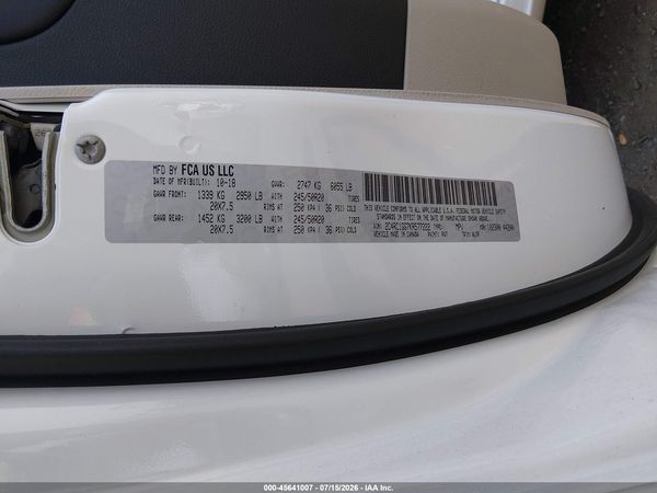 2019 CHRYSLER PACIFICA LIMITED