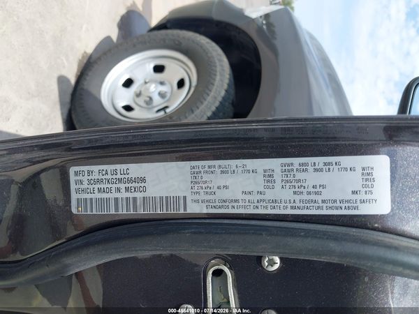 2021 RAM 1500 CLASSIC TRADESMAN  4X4 5'7 BOX