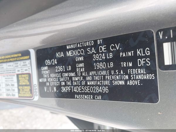 2025 KIA K4 LXS