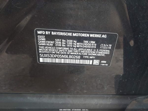 2022 BMW X3 XDRIVE30I