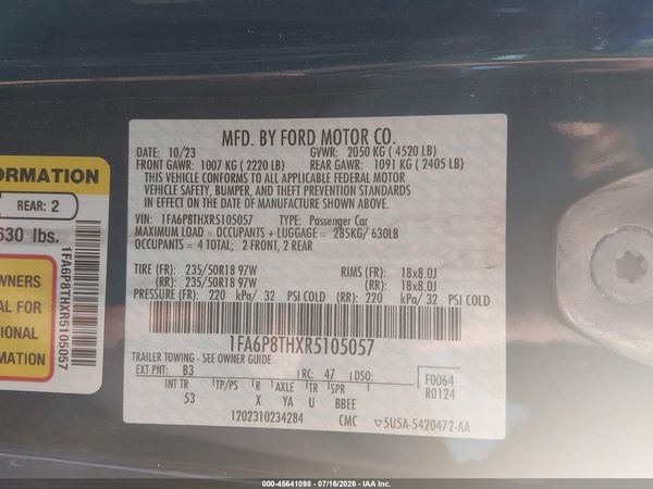 2024 FORD MUSTANG