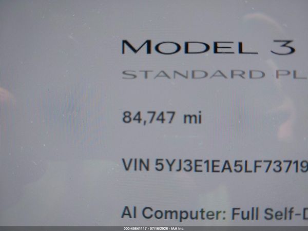 2020 TESLA MODEL 3