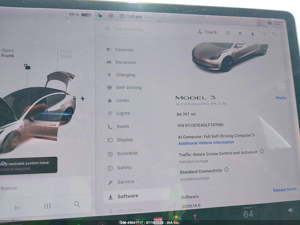 2020 TESLA MODEL 3