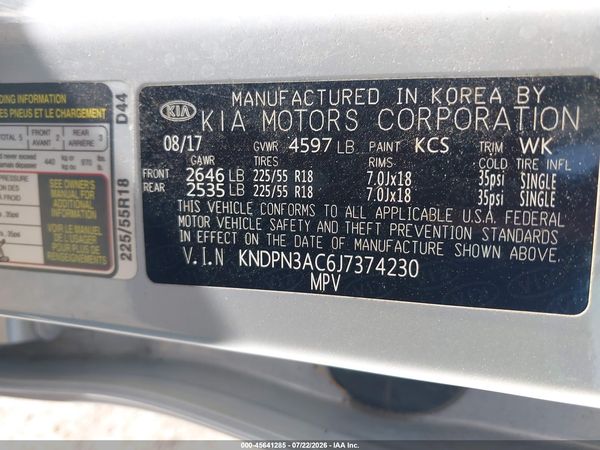 2018 KIA SPORTAGE EX