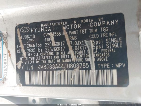 2018 HYUNDAI TUCSON SEL