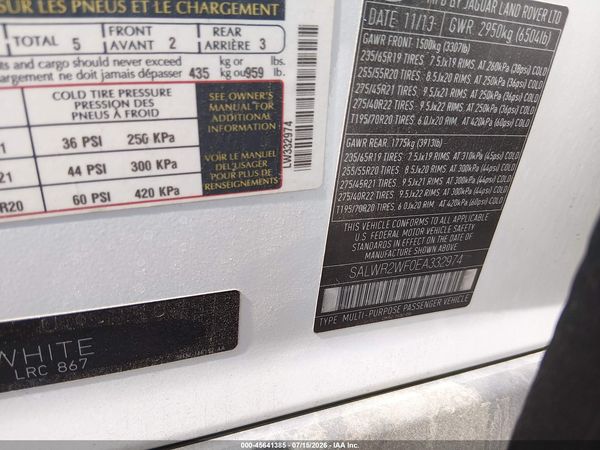 2014 LAND ROVER RANGE ROVER SPORT 3.0L V6 SUPERCHARGED HSE
