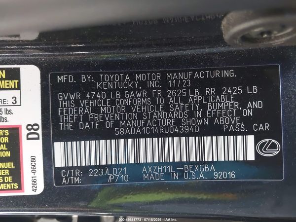 2024 LEXUS ES 300H 300h Premium
