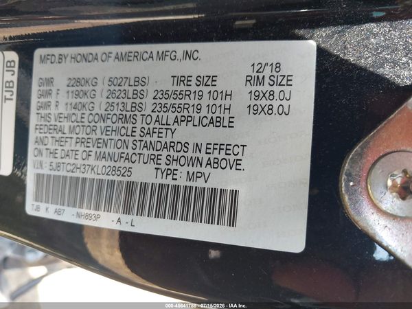 2019 ACURA RDX STANDARD