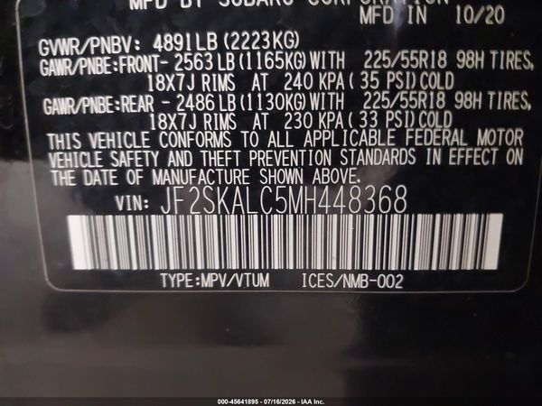 2021 SUBARU FORESTER SPORT