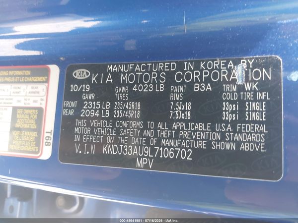 2020 KIA SOUL EX