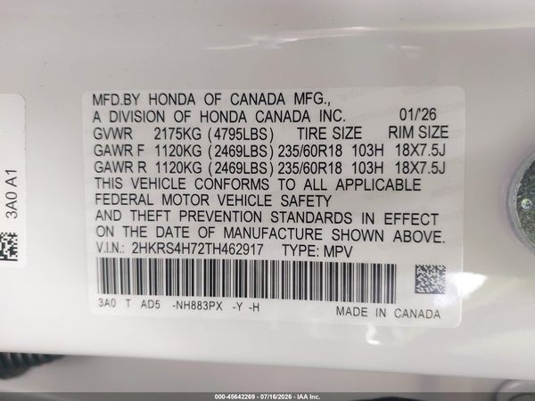 2026 HONDA CR-V EX-L AWD