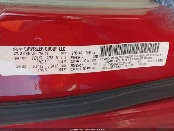 2013 DODGE GRAND CARAVAN SE — I9