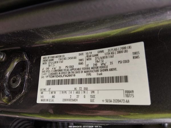 2020 FORD F-150 XLT