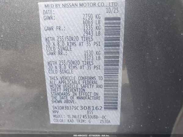 2025 NISSAN PATHFINDER PLATINUM 4WD