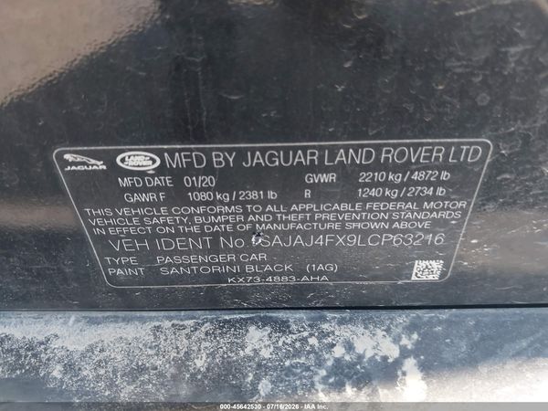 2020 JAGUAR XE S AWD AUTOMATIC
