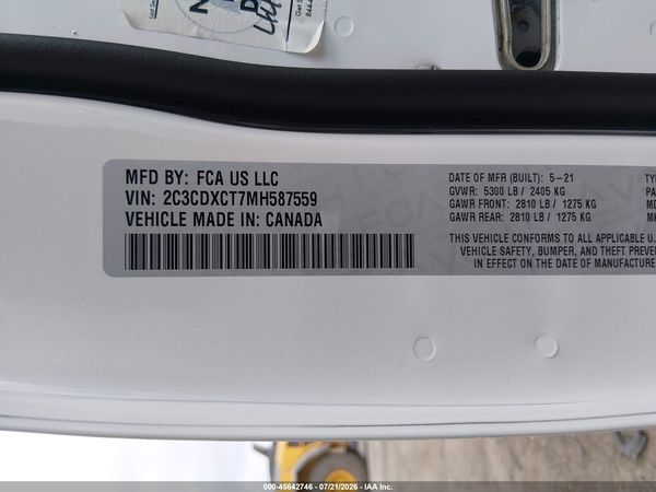 2021 DODGE CHARGER R/T RWD