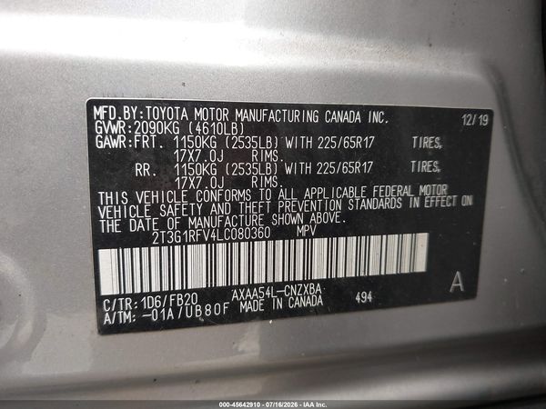 2020 TOYOTA RAV4 LE