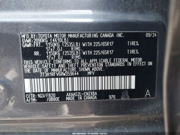 2024 TOYOTA RAV4 LE