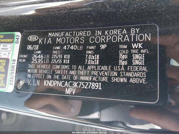 2019 KIA SPORTAGE EX