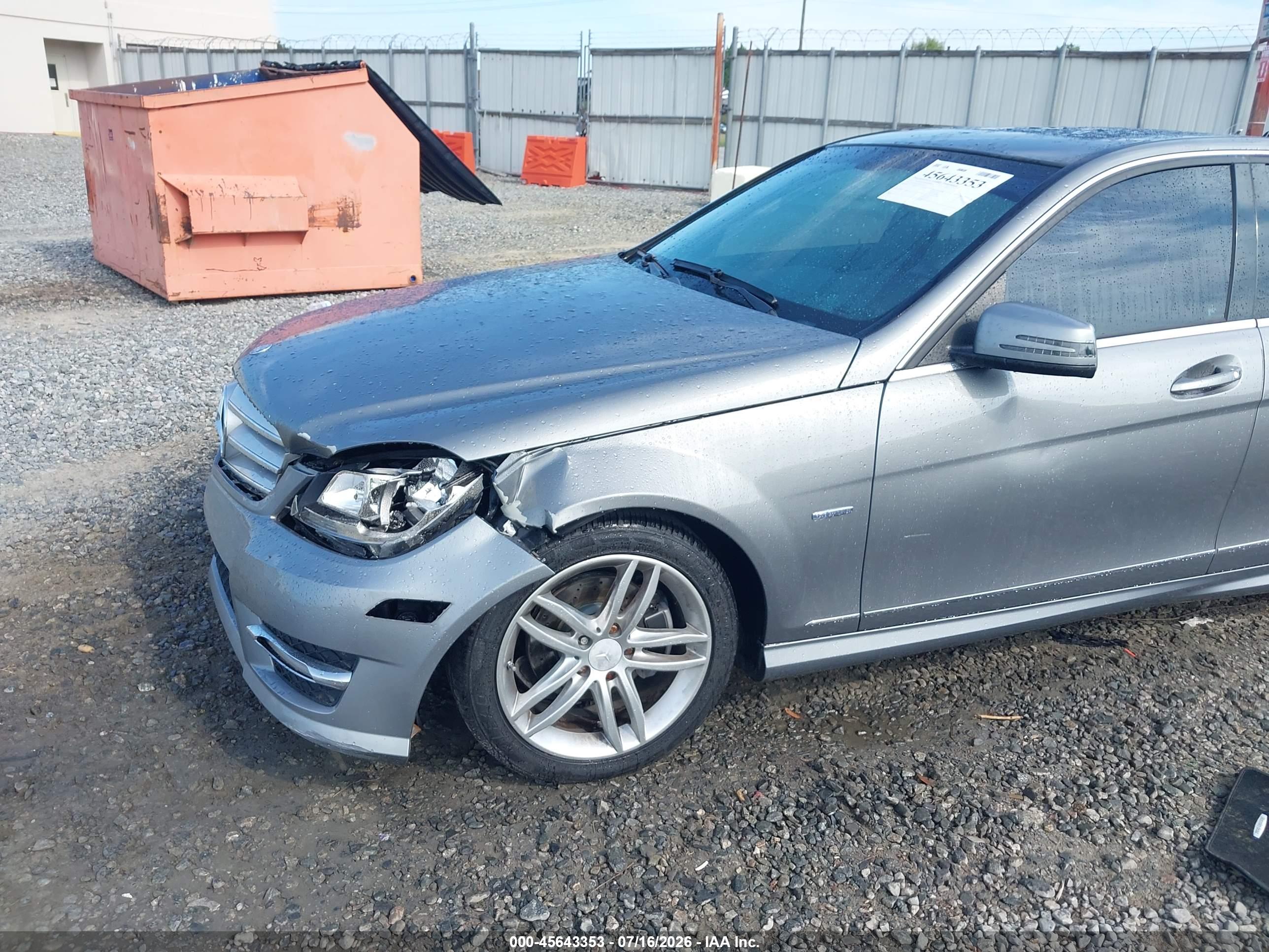 2012 MERCEDES-BENZ C 250 SPORT