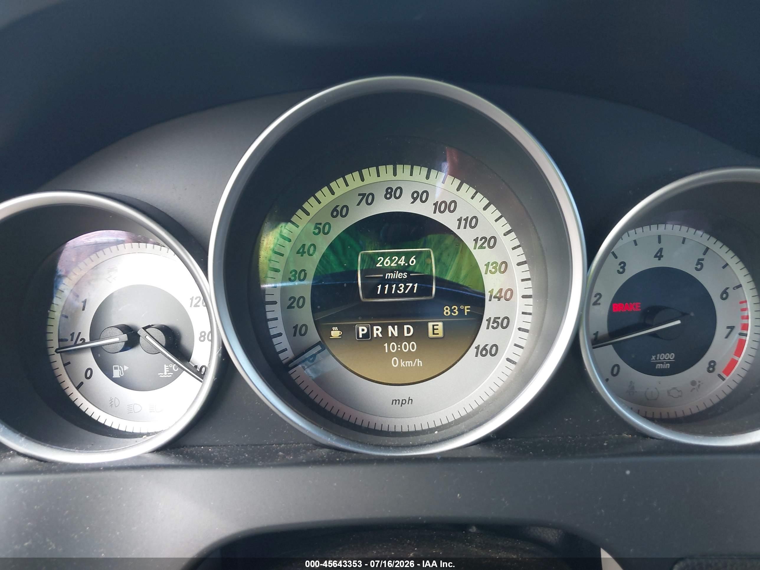 2012 MERCEDES-BENZ C 250 SPORT