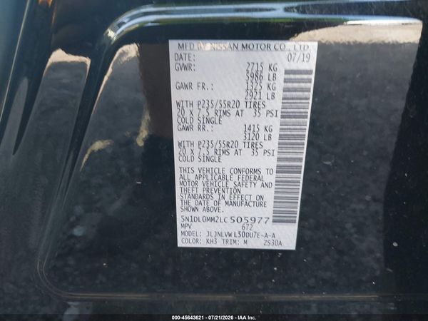 2020 INFINITI QX60 LUXE AWD