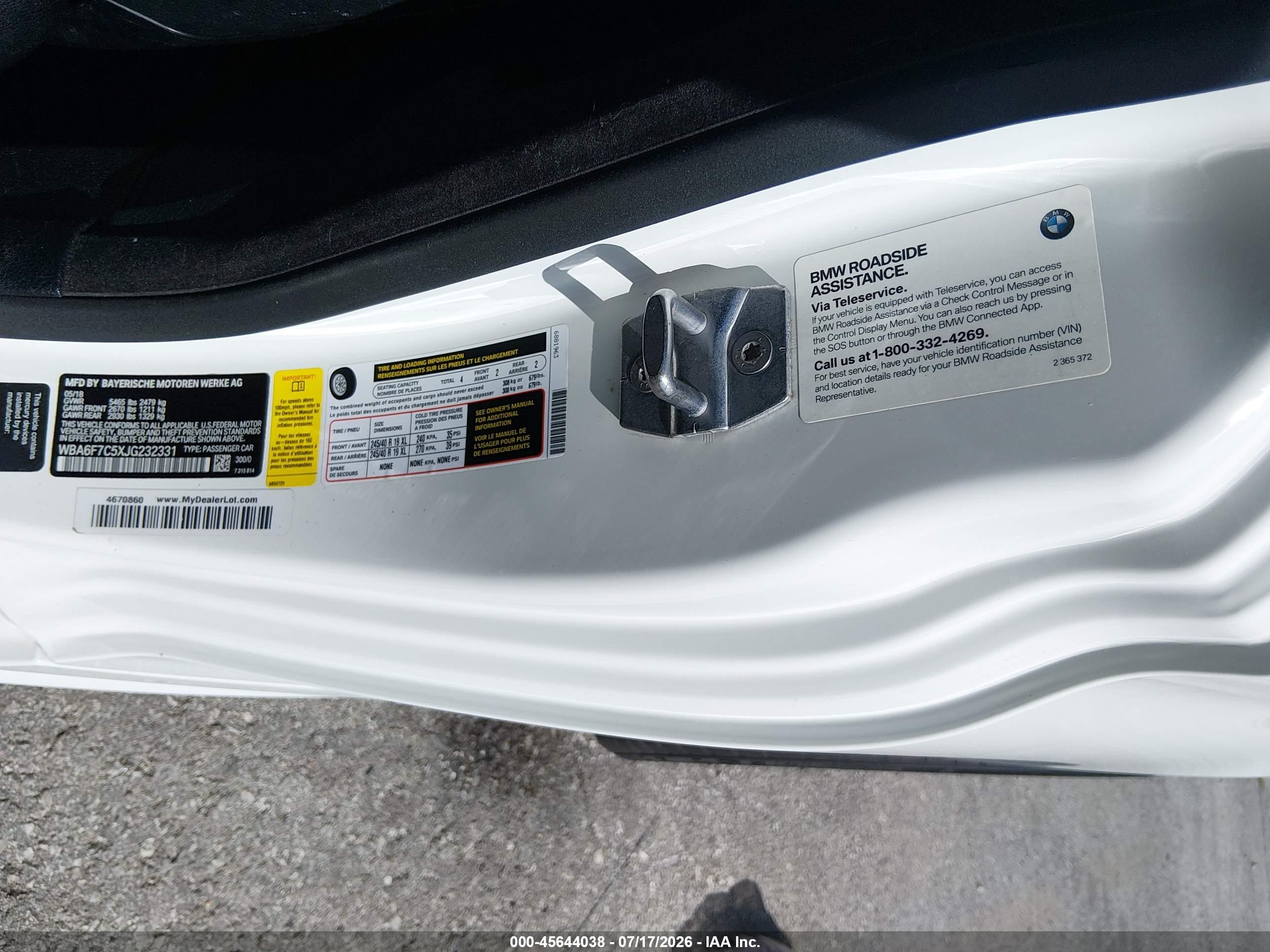 2018 BMW 650I XDRIVE