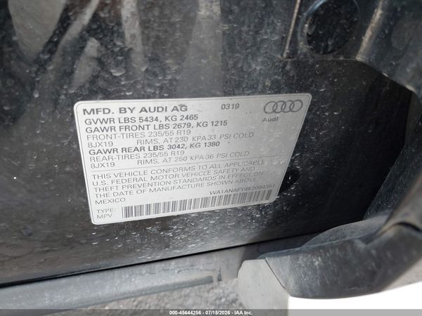 2019 AUDI Q5 45 PREMIUM