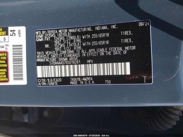 2024 TOYOTA GRAND HIGHLANDER XLE