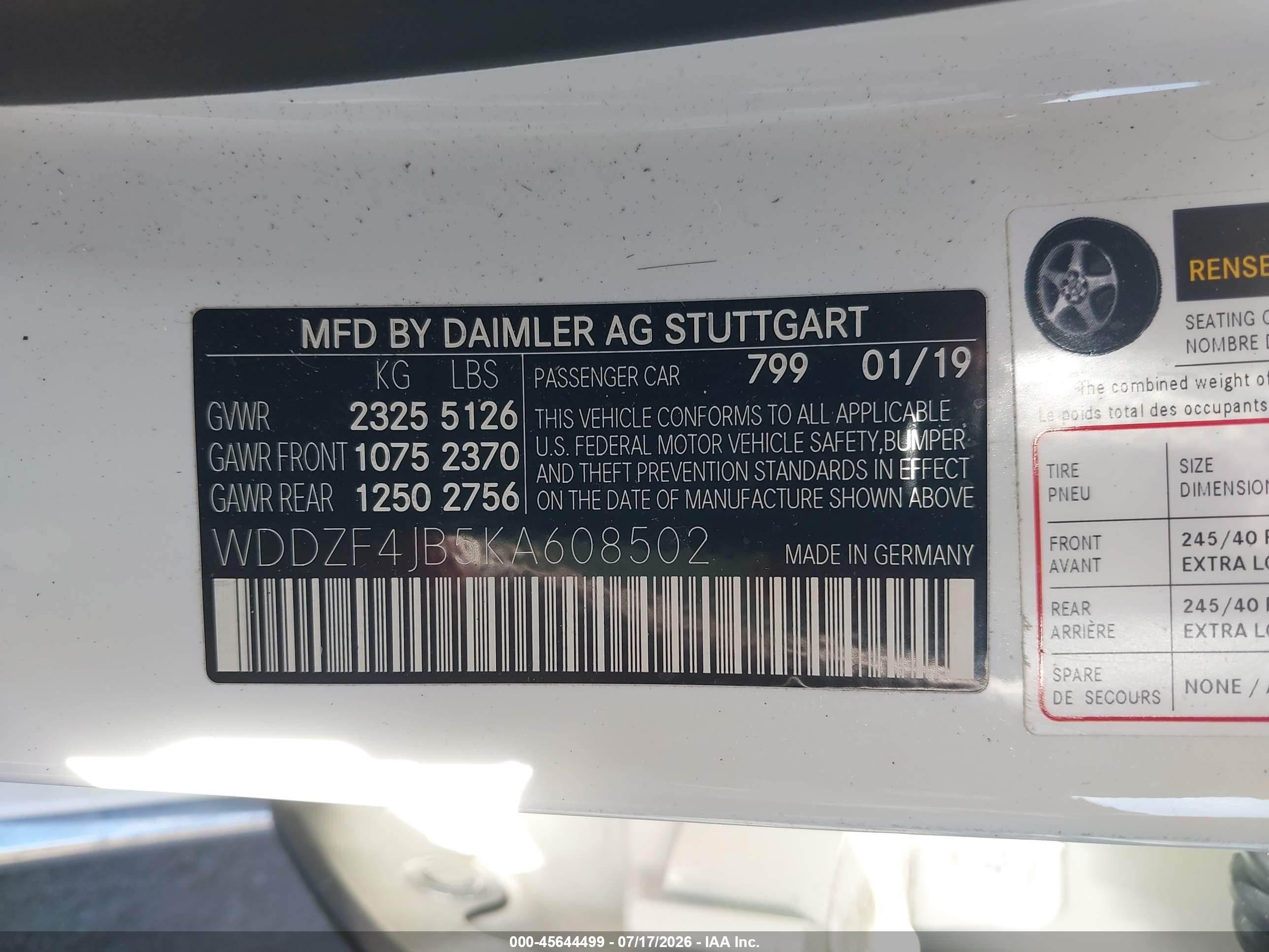 2019 MERCEDES-BENZ E 300 E300