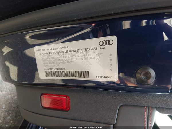 2019 AUDI RS 5 2.9T