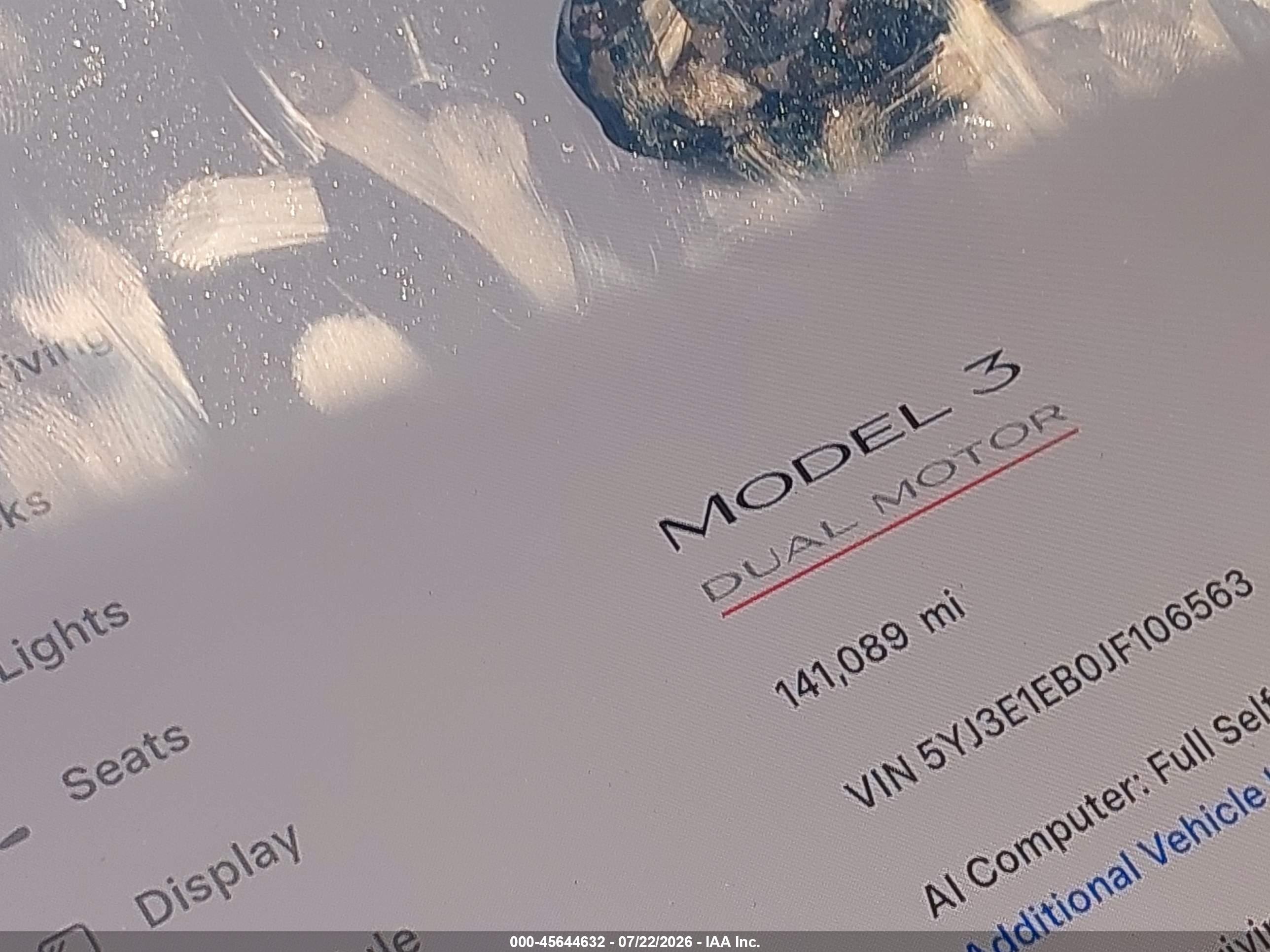2018 TESLA MODEL 3 LONG RANGE/PERFORMANCE
