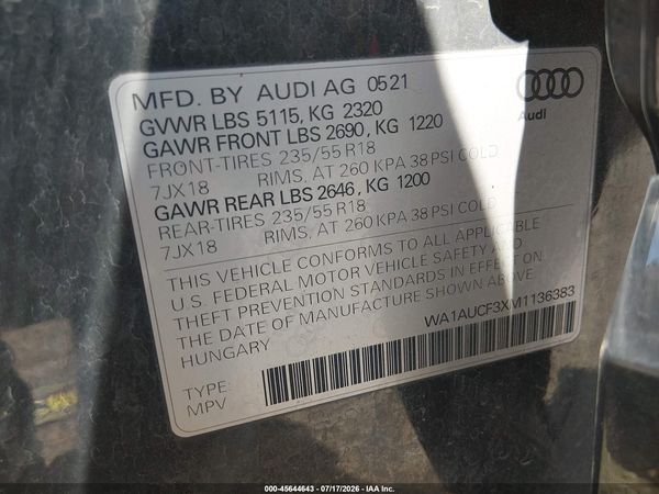 2021 AUDI Q3