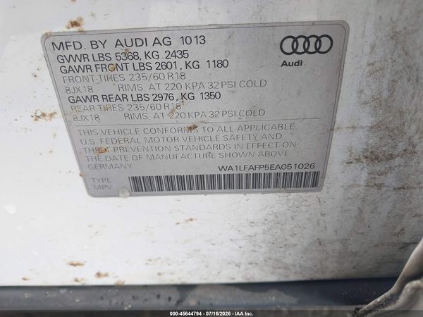 2014 AUDI Q5 2.0T PREMIUM