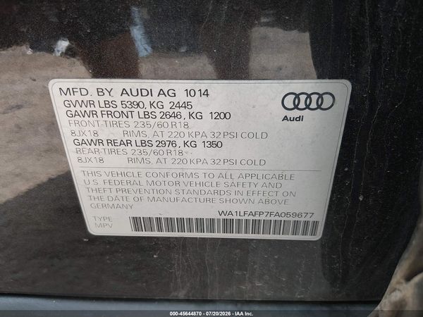 2015 AUDI Q5 2.0T PREMIUM