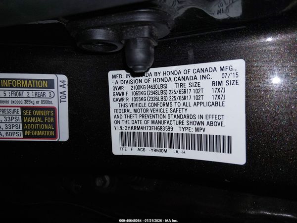 2015 HONDA CR-V EX-L
