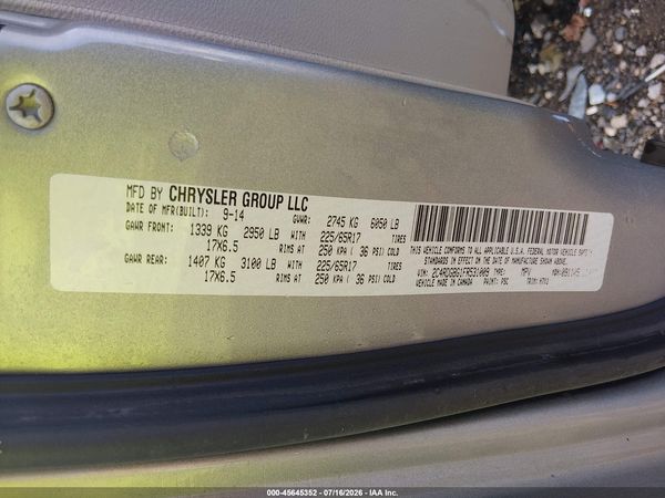 2015 DODGE GRAND CARAVAN SE