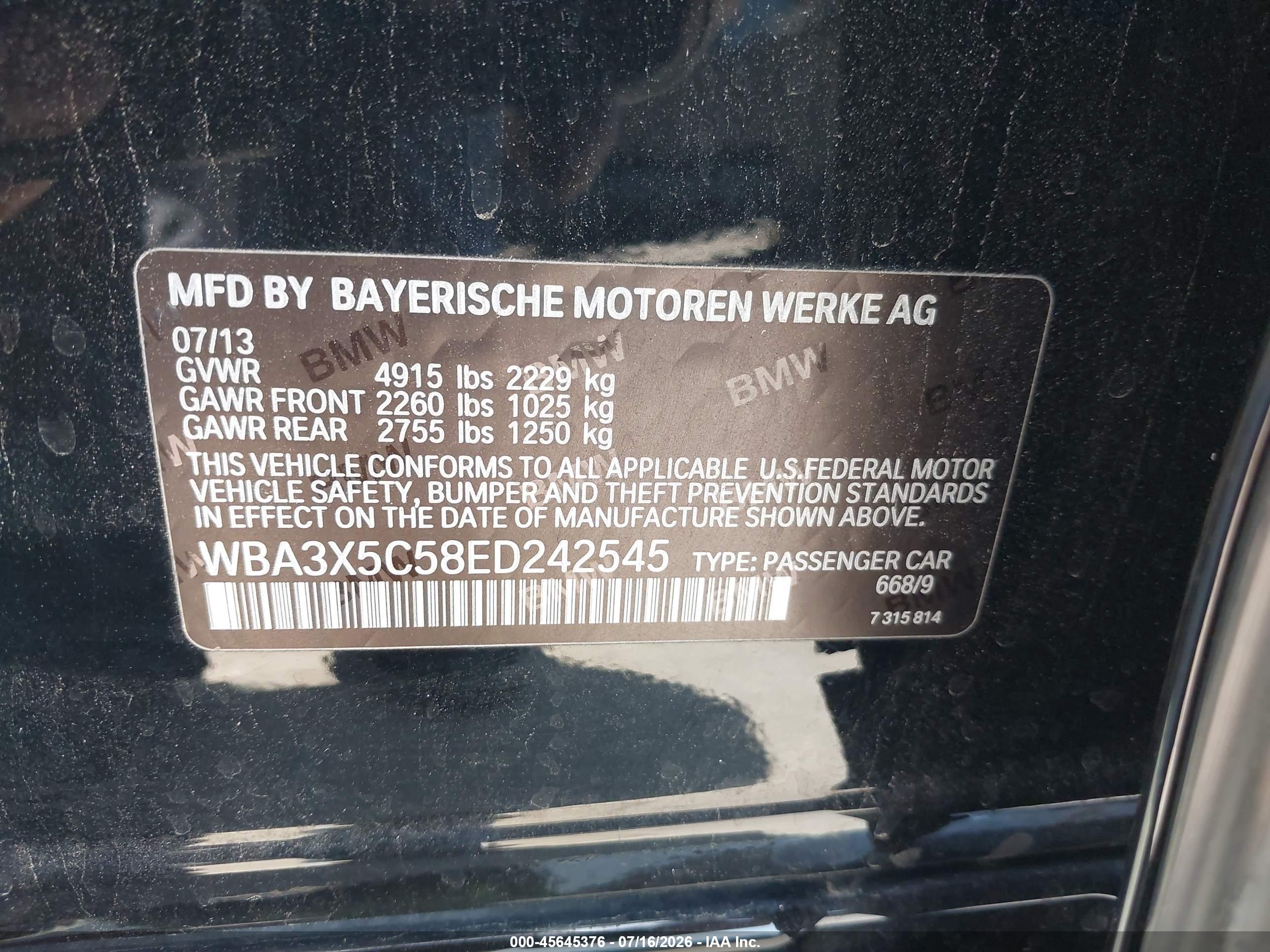 2014 BMW 328I GRAN TURISMO xDrive GT