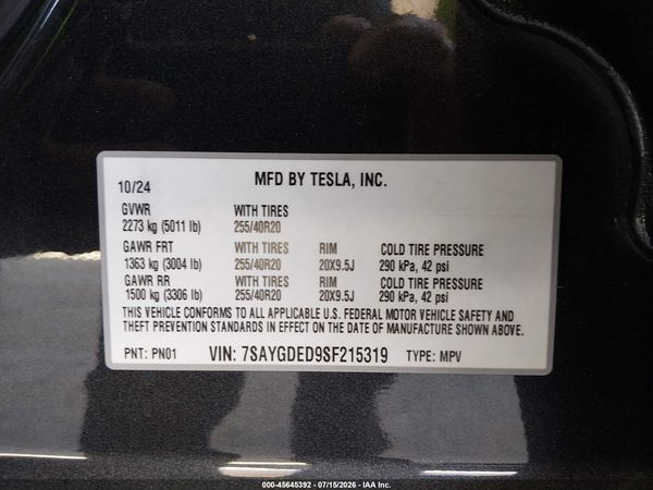 2025 TESLA MODEL Y