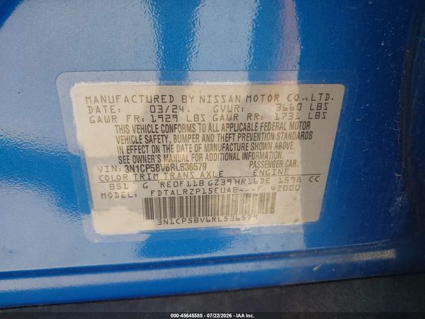 2024 NISSAN KICKS S XTRONIC CVT