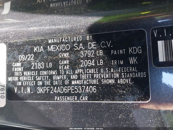 2023 KIA FORTE LXS