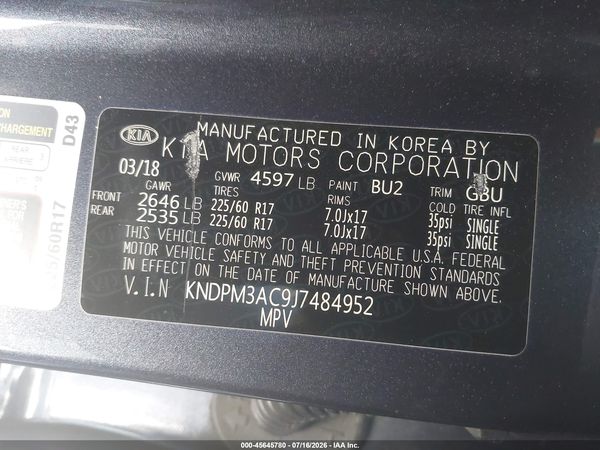 2018 KIA SPORTAGE LX