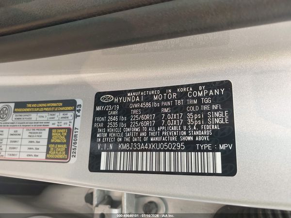 2019 HYUNDAI TUCSON VALUE