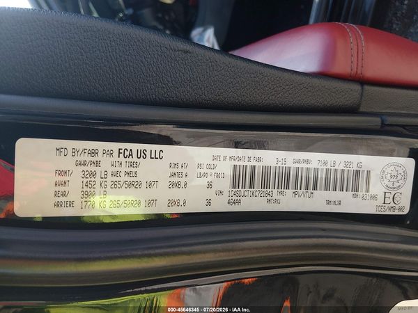 2019 DODGE DURANGO R/T