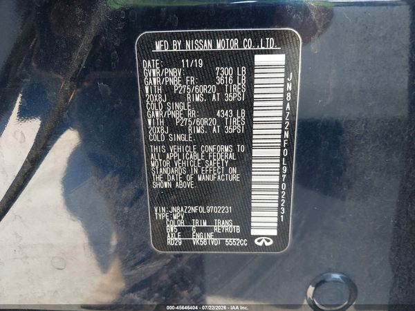 2020 INFINITI QX80 LUXE